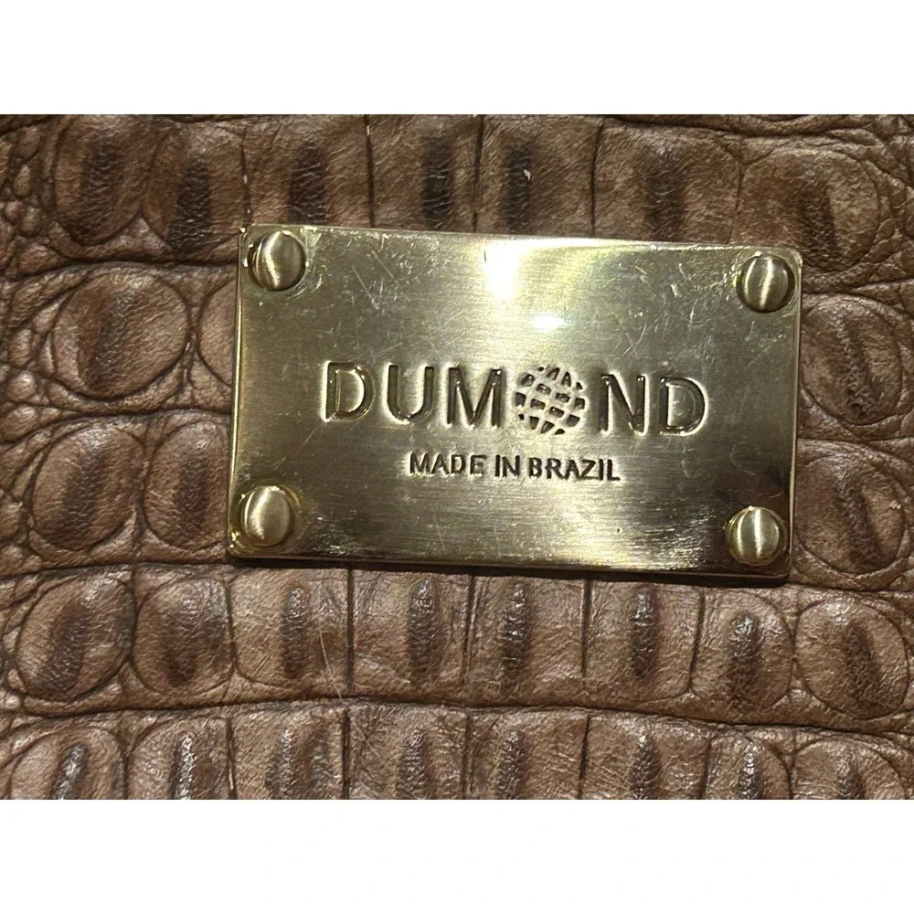 LARGE DUMOND LEATHER‎ SATCHEL TOTE BAG Made In Brazil